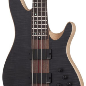 Schecter Signature Charles Berthoud CB-4 See Thru Black Satin Bass Guitar