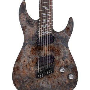 Schecter Omen Elite-7 MS 7 String Electric Guitar in Charcoal