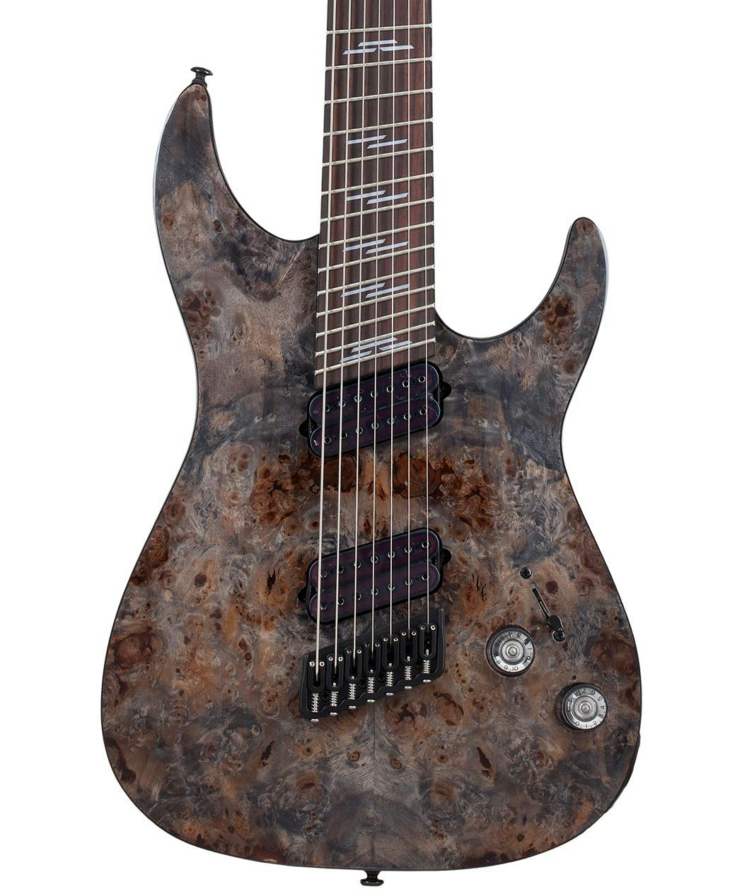Schecter Omen Elite-7 MS 7 String Electric Guitar in Charcoal