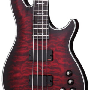 Schecter Hellraiser Extreme-4 Bass Guitar in Crimson Red Burst Satin