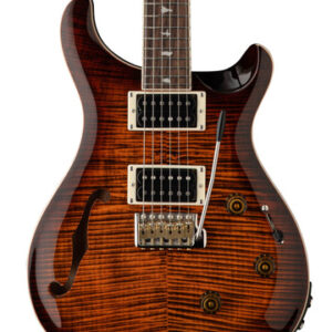 PRS SE Custom 24 Semi-Hollow Piezo Electric Guitar in Orange Tiger Smokeburst