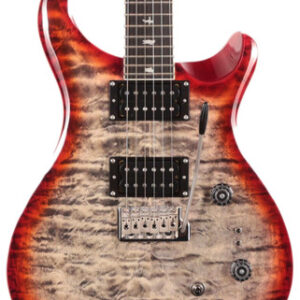 PRS SE Custom 24-08 Quilt Electric Guitar in Charcoal Cherry Burst