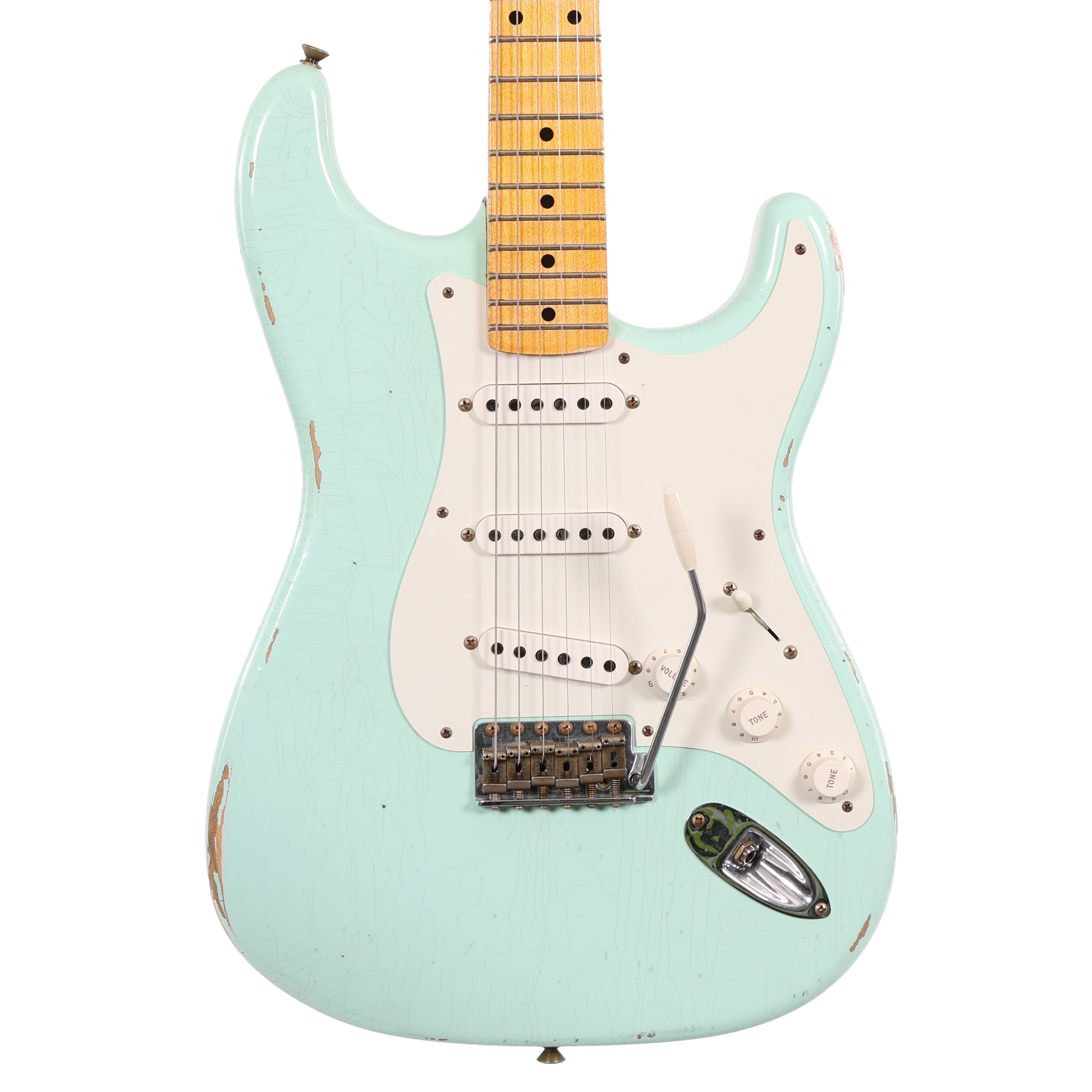 Second Hand Fender Limited Edition Custom Shop '58 Stratocaster in Faded Surf Green 207