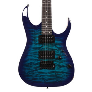 Second Hand Ibanez GIO Series GRGA120QA Electric Guitar in Transparent Blue Burst 893
