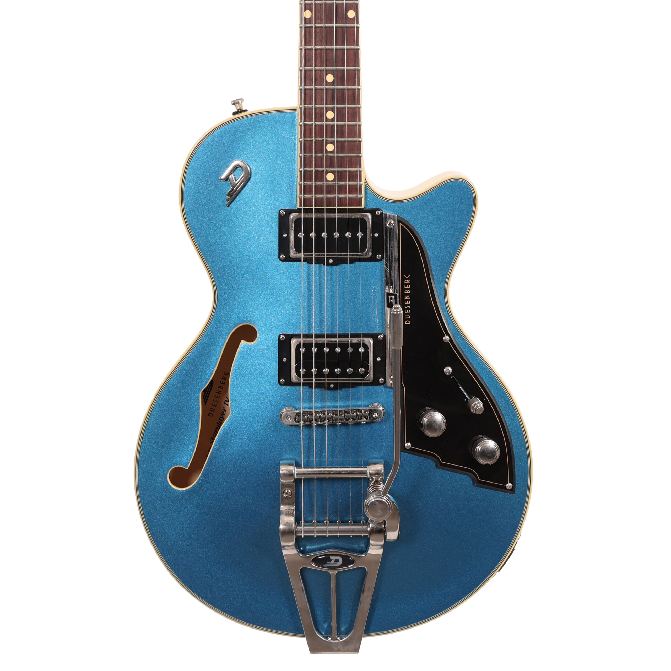 Second Hand Duesenberg Starplayer TV Electric Guitar in Catalina Blue & Vintage White Duo Tone 643