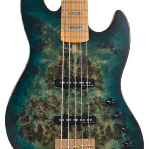 Sire Marcus Miller V10 Fretless 5-String Bass Guitar in Transparent Green Satin