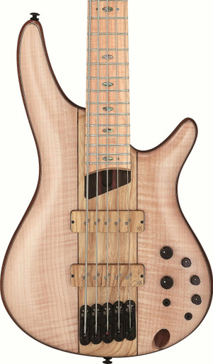 Ibanez SR5FMDX2-NTL Premium 5-String Bass Guitar in Natural Low Gloss