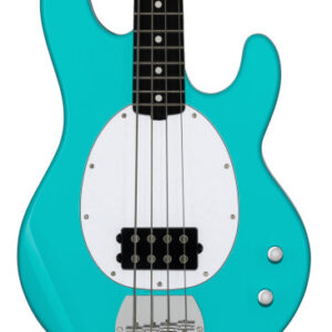 Sterling by Music Man Ray2 StingRay Bass Guitar in Electric Blue with Amaranth Neck