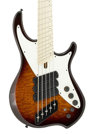 Dingwall Combustion Nashville Edition 5-String Bass Guitar in Quilted Vintage Burst, Maple Board