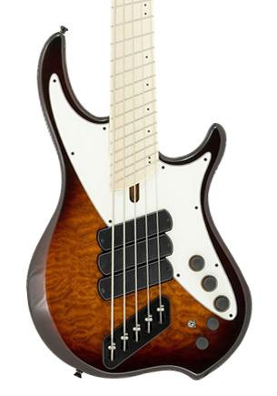 Dingwall Combustion Nashville Edition 5-String Bass Guitar in Quilted Vintage Burst, Maple Board