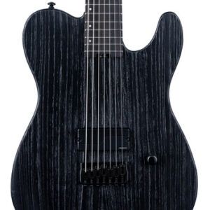 ESP LTD TE-1007 7-String Baritone Electric Guitar in Black Blast