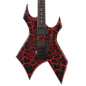 BC Rich Warlock Legacy with Kahler Trem Electric Guitar in Red Crackle