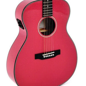 Sigma 000M-1E Acoustic Guitar in Metallic Flake Pink