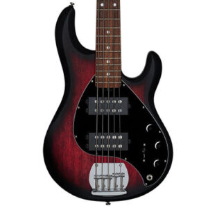 Sterling by Music Man Sub Series StingRay 5 HH Bass Guitar in Ruby Red Burst Satin