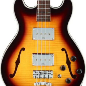Warwick RockBass Guitar Star Bass Guitar Flame Maple 4 in Vintage Sunburst Transparent