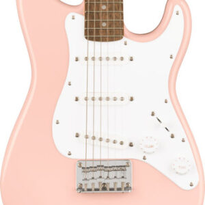 Squier Mini Strat Electric Guitar in Shell Pink