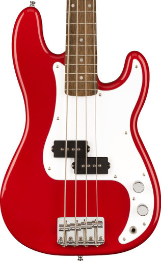 Squier Mini P Bass Guitar in Dakota Red
