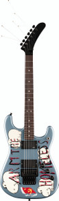 Fender Tom Morello Signature "Arm The Homeless" Electric Guitar in Blue Ice Metallic - Image 2