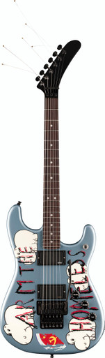 Fender Tom Morello Signature "Arm The Homeless" Electric Guitar in Blue Ice Metallic - Image 3