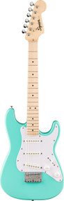 Squier Mini Stratocaster Electric Guitar in Sea Foam Green - Image 2