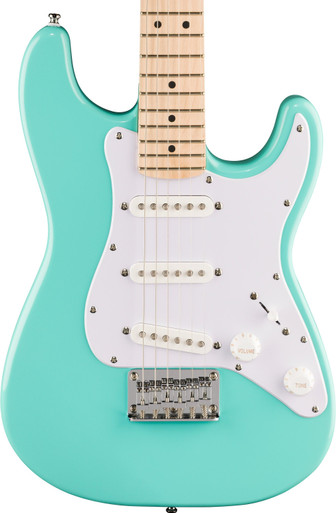Squier Mini Stratocaster Electric Guitar in Sea Foam Green - Image 1