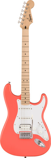 Squier Sonic Stratocaster HSS Electric Guitar in Tahitian Coral - Image 3