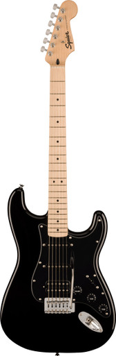 Squier Sonic Stratocaster HSS Electric Guitar in Black - Image 3