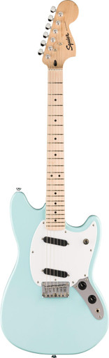 Squier Sonic Mustang Electric Guitar in Daphne Blue - Image 3