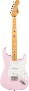 Squier Classic Vibe '50s Stratocaster Hardtail Electric Guitar in Shell Pink - Image 2