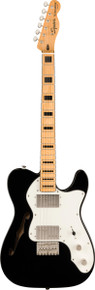 Squier Limited Edition Classic Vibe '70s Telecaster Thinline Semi Hollow Electric Guitar in Black - Image 2