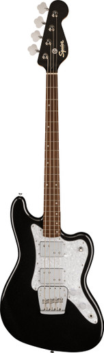 Squier Paranormal Rascal HH Short-Scale Bass Guitar in Metallic Black - Image 3