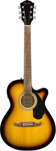 Fender FA-135CE Concert Electro Acoustic Guitar Walnut in 3 Colour Sunburst - Image 3