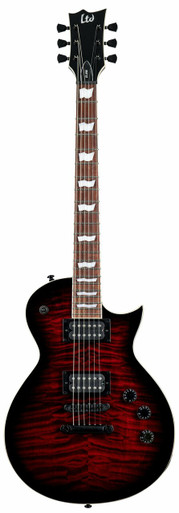 ESP LTD EC-256 Eclipse Quilted Maple Electric Guitar in See Thru Black Cherry - Image 3