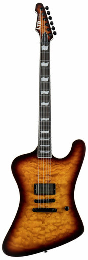 ESP LTD Phoenix-1001 QM Electric Guitar in Tobacco Sunburst - Image 3