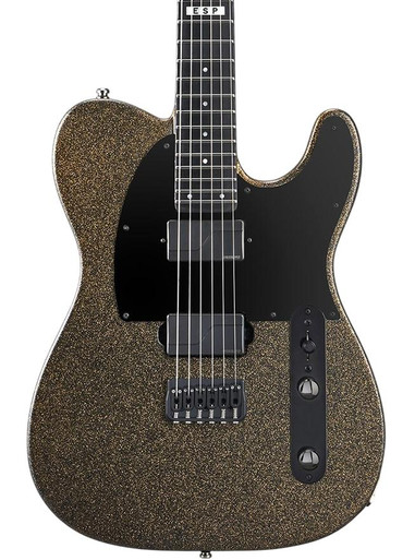 ESP E II T-6 Electric Guitar in Pale Gold Sparkle Satin (62276) - Image 1