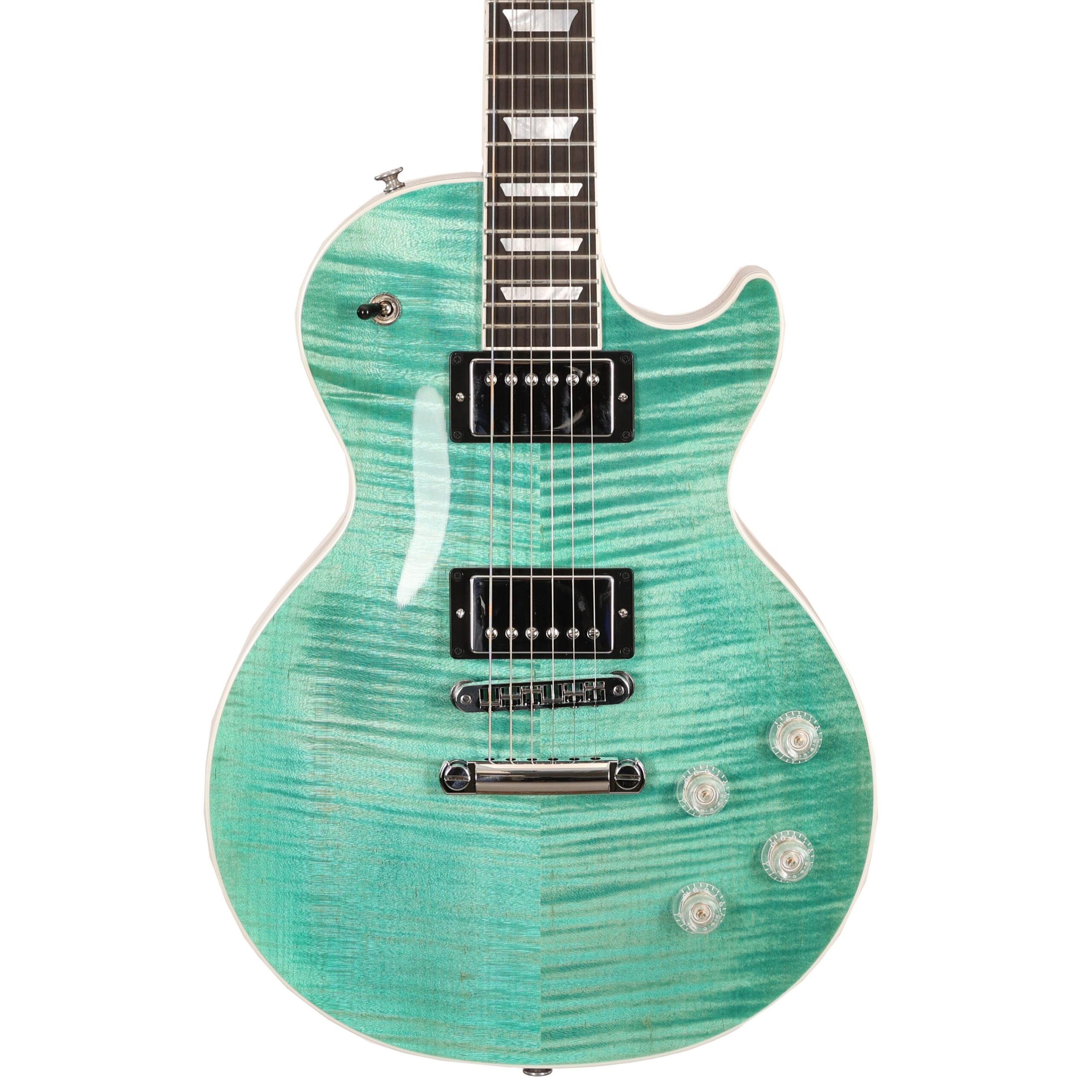 Gibson Les Paul Modern Electric Guitar with Figured Maple Top in Seafoam Green (61602)