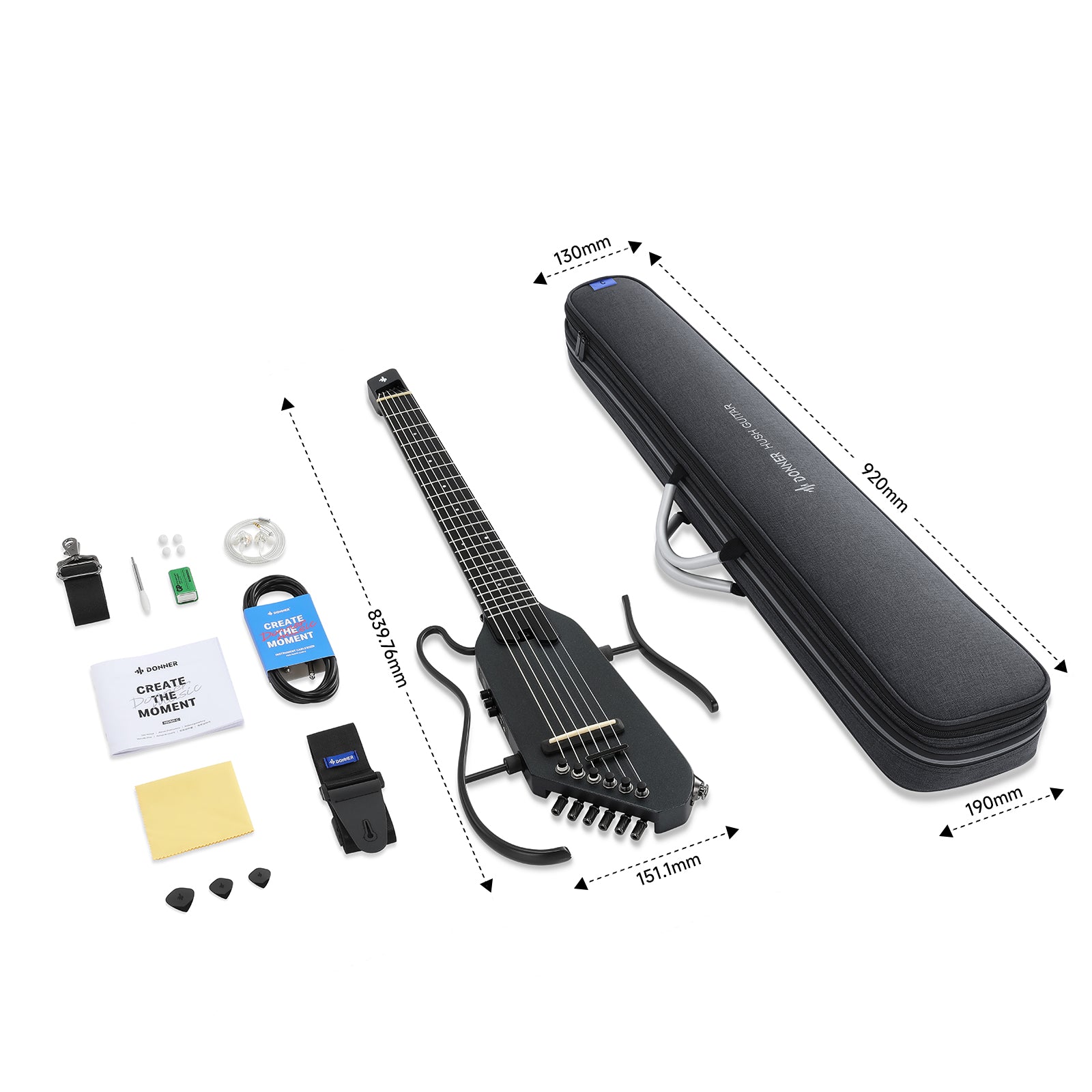 Donner HUSH™ C Nylon Acoustic-Electric Guitar - Image 3