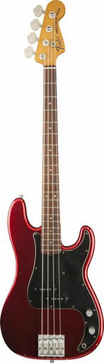 Fender Nate Mendel of the Foo Fighters Precision Bass Guitar in Candy Apple Red - Image 3