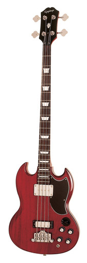 Epiphone EB3 SG Bass Guitar Cherry Chrome Hardware - Image 3