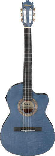 Ibanez GA5FMTCE-OB Classical Electro Acoustic Guitar in Blue Berry - Image 3