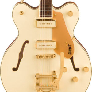 Gretsch Electromatic Pristine LTD Center Block Double-Cut Semi-Hollow Electric Guitar with Bigsby in White Gold