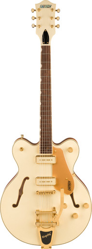 Gretsch Electromatic Pristine LTD Center Block Double-Cut Semi-Hollow Electric Guitar with Bigsby in White Gold - Image 3