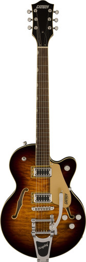 Gretsch G5655T QM Electromatic Center Block Jr. Single Cut Semi-Hollow Electric Guitar in Sweet Tea - Image 3