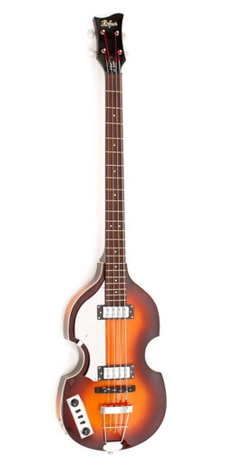 Hofner Ignition Left Handed Violin Bass Guitar in Sunburst - Image 3