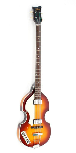 Hofner HCT Left Handed Violin Bass Guitar in Sunburst - Image 3