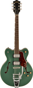 Gretsch G2622T Streamliner Center Block Double-Cut Electric Guitar with Bigsby in Steel Olive - Image 2