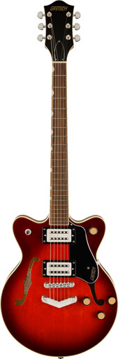 Gretsch G2655 Streamliner Center Block Jr. Double-Cut Electric Guitar with V-Stoptail in Claret Burst - Image 3