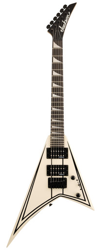 Jackson JS Series RR Minion JS1XM Electric Guitar in Snow White with Black Pin Stripes - Image 3
