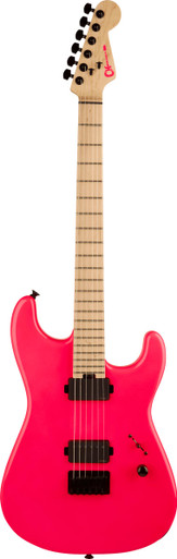 Charvel Sean Long Signature Pro-Mod San Dimas Style 1 HH HT M Electric Guitar in Neon Pink - Image 3