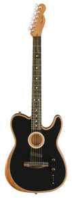 Fender American Acoustasonic Telecaster Acoustic/Electric Guitar in Black - Image 2